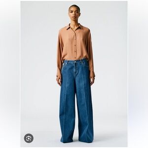 Tibi Medium Stone Wash Denim Murray Jean in size 29 petite